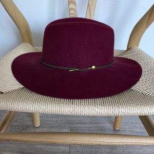 Burgundy hat